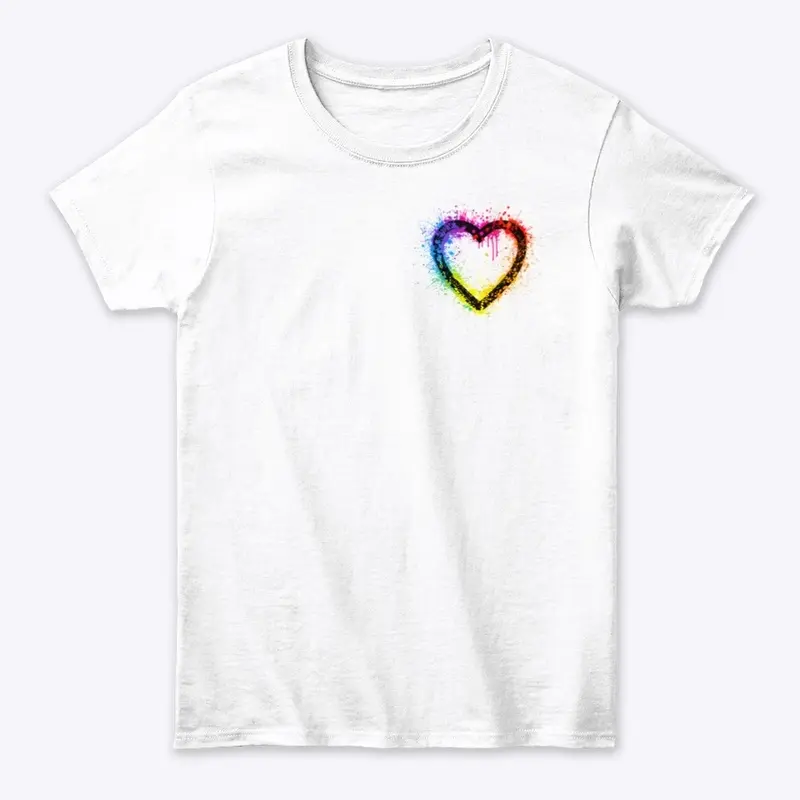 RAINBOW HEART TEE